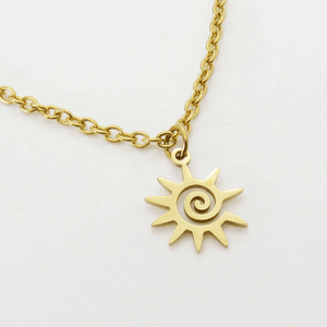 <span class=keywords><strong>Collar</strong></span> con colgante de <span class=keywords><strong>sol</strong></span>, <span class=keywords><strong>collar</strong></span> de <span class=keywords><strong>sol</strong></span>, <span class=keywords><strong>collar</strong></span> de <span class=keywords><strong>sol</strong></span>, joyería sin deslustre, abalorio de <span class=keywords><strong>sol</strong></span> dorado, collares chapados en oro - Product Image 2