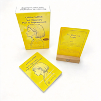Tarjetas de Afirmaciones Positivas para la Educación Temprana de Niños Pequeños, Tarjetas de Motivación y Ánimo para Niños con Caja de Almacenamiento de Madera