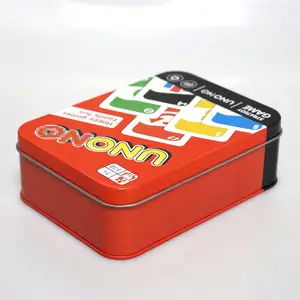 定制个性化矩形商务游戏卡包装扑克牌锡盒