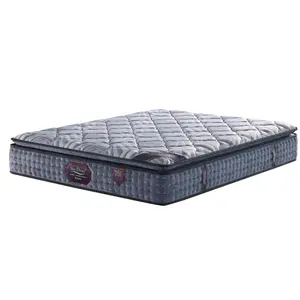 Hypo-allergenic aloe vera knitted fabric 7 zone pocket coil with cooling gel memory foam latex mattress