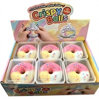 Balle anti-stress en forme de donut, croustillante et moelleuse, à remontée lente, jouet de simulation de dessert