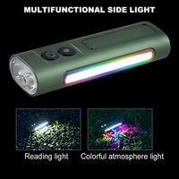 Lampe torche LED portable EDC COB AA ultra-lumineuse 1000+ Lumens, étanche IP65, rechargeable USB, en alliage d'aluminium, faisceau spot, pour camping et plongée
