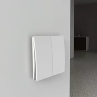 Taurus Series Commutateur cinétique mince sans fil S12T BK RF433Mhz 1 gang IP65 à intensité variable pour lumière/maison intelligente