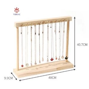 Set espositivo espositore di gioielli in velluto legno di lusso collana con orecchini portaoggetti portabagagli gioielli - Product Image 1