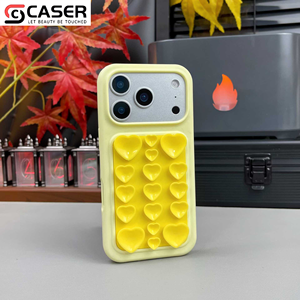 Custodia per <span class=keywords><strong>iPhone</strong></span> 17/16/15/14 in silicone liquido anti-stress con ventosa a <span class=keywords><strong>cuore</strong></span> 3D, effetto pelle, antiurto, colore puro - Product Image 6