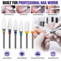 Meilleures fraises à ongles en céramique Efile de qualité supérieure, durables, professionnelles, 3/32''