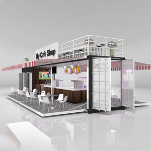 Giao Hàng Nhanh Chóng Prefab 20ft & 40ft Thép Vận Chuyển <span class=keywords><strong>Container</strong></span> Cà Phê Cửa Hàng Đúc Sẵn Kiến Trúc Với Bánh Sandwich Bảng Điều Khiển Chất Liệu - Product Image 3
