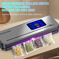 Scelleuse sous vide portable sans fil rechargeable entièrement automatique, largeur de scellage de 30 cm, scelleuse d'emballage avec tube de vide externe