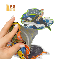 Sacs Mylar personnalisés imprimés, emballages plastiques, pochettes irrégulières avec fermeture éclair, 3,5g, thermoscellables, sacs Mylar personnalisés découpés sur mesure