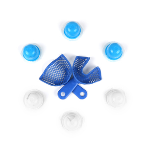 طقم مواد طبع الأسنان السيليكونية ذاتية الاستخدام من الدرجة الغذائية مع قاعدة زرقاء ومحفز أبيض، ضمان مدى الحياة - Product Image 2