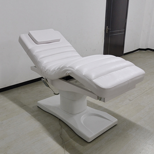 Table de massage électrique moderne à 3 moteurs, base blanche, pour salon de beauté, physiothérapie, lit de spa facial incurvé de haute qualité - Product Image 4