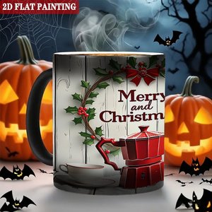 <b>Ceramic</b> <b>Cup</b> Frosted Black 11oz Heat Activated Color Changing Daily Mug - Product Image 6