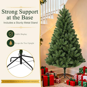 Sapins de Noël en plastique/PVC avec lumières LED, grande décoration de Noël, Natale, Arbol De Navidad, Arvores Artificiais De Natal - Product Image 5