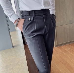 <span class=keywords><strong>กางเกง</strong></span>ขายส่งจากโรงงาน ผู้ชาย สไตล์ลำลองธุรกิจ ทรงสลิมฟิต แบบเกาหลี สีพื้น ผ้าเนื้อปานกลาง กันลม ทรงตรง - Product Image 3