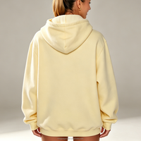 Haut à capuche décontracté en molleton surdimensionné pour femme, avec doublure intérieure rayée et broderie appliquée de lettres rayées