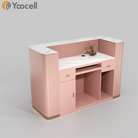 Yoocell table de réception de salon de manucure de qualité supérieure, chaises d'attente de réception modernes, petit bureau de réception