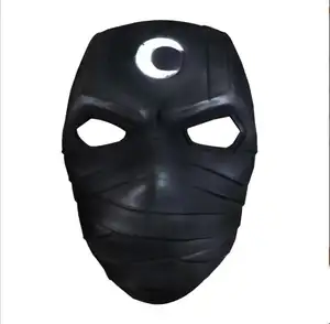 Cosplay ay şövalye maskesi cadılar bayramı süper kahraman tam yüz kask Masquerade parti kostüm aksesuarları Prop