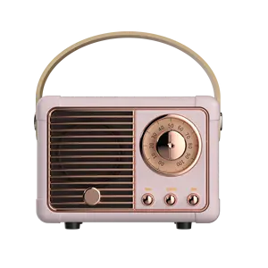 2023 Neueste bin fm sw 3 Band Retro-Stil Wireless-Radio wiederauf ladbar Wireless-Fall Vintage-Radio