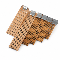 Mèche de bougie en bois à design creux, 100% bois naturel, accessoires de fabrication de bougies parfumées à la cire de soja DIY, mèche de bougie avec base
