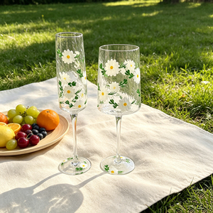 Copas de Vino de Vidrio Hechas a Mano, Clásicas, Reutilizables, Personalizadas al por Mayor, para Cócteles y Regalos de Boda - Product Image 1