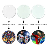 Ornements de Noël en verre vierge dépoli à sublimation personnalisée Adornos De Navidad en verre imprimable pour l'artisanat