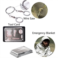 Sac banane tactique marron DPT en gros, kit de survie et équipement d'urgence multifonctionnel pour le camping et la randonnée, emballage inclus