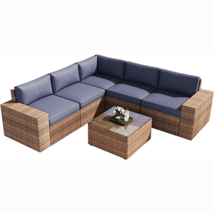 أثاث خارجي من مصنع متخصص، طقم من 3 قطع من الراتان الصناعي للحدائق وجانب حمام السباحة والشرفة والفناء - Product Image 1