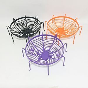 Décoration de fête d'Halloween, accessoires d'intérieur, panier à fruits araignée - Product Image 1