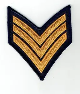 台湾制造的最佳品质顶级雪佛龙军士长徽章刺绣标志补丁