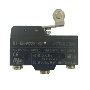 RENEW Z Electrical Micro Switch RZ-15GW22S-B3 Short Metal Roller Mini Microswitch