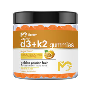 Gomitas de Vitamina D3 <span class=keywords><strong>K2</strong></span> con Sabor a Maracuyá Dorada, 5000 UI, Venta Directa de Fabricante OEM, Suplementos para la Salud Ósea, Inmunológica y Cardíaca - Product Image 4