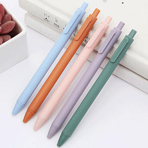 Stylo bille rétractable avec logo, multicolore, en plastique, encre gel, style <span class=keywords><strong>macaron</strong></span>, promotionnel, personnalisable pour cadeau - Product Image 3