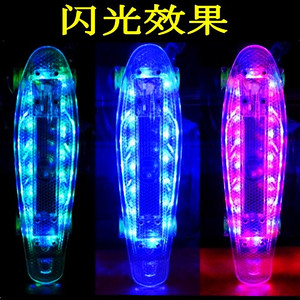 Skateboard Bluetooth lumineux en forme de sucette, roues lumineuses bleues, rouges et vertes pour enfants, garçons et filles, planche à roulettes individuelle - Product Image 3