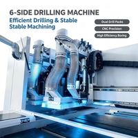 Petite perceuse CNC 6 axes pour le travail du bois avec broche et moteur de lame de scie, forets en titane, utilisation facile, 220V/380V