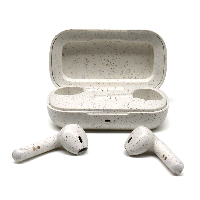 Eco-friendly Wheat-straw BT Earbuds Touch Control Mini High Quality Portable TWS Earphone