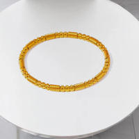 Bracelet minimaliste en acier inoxydable texturé à perles géométriques, design unique, bracelet ouvert, accessoires de mode