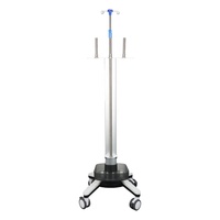 Chariot d'infusion IV multifonctionnel réglable en alliage d'aluminium de conception moderne de haute qualité pour l'hôpital et l'hôtel