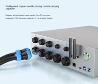 Connecteur de câble d'alimentation étanche IP68 personnalisé SP20 SP28 avec boîtier PC, prise aviation femelle, 10A, cuivre, 3P