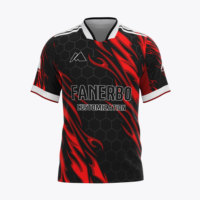 Setelan Jersey Sepak Bola Pria Kustom Lengan Pendek Cepat Kering Bernapas Seragam Latihan Tim