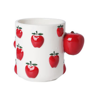 Tazza Personalizzata con Frutta, Tazza in Ceramica Dipinta a Mano con Smalto Sottosmalto, Tazza da Caffè Curiosa e Carina dalla Forma Irregolare - Product Image 5