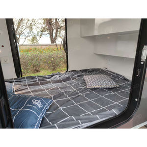 Piccolo Camper a goccia con rimorchio da campeggio <span class=keywords><strong>tenda</strong></span> leggero caravan rimorchio Camper alluminio 750kg - Product Image 6