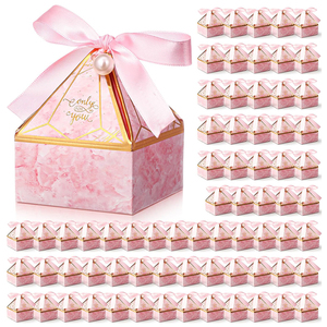 Y604 Đẹp Đảng Ủng Hộ Hộp Với Ruy Băng Và Ngọc Trai Trang Trí Nội Thất Cho Cô Dâu Bé Tắm Sinh Nhật Đảng Thanh Lịch Hộp Quà Tặng Đám Cưới - Product Image 1