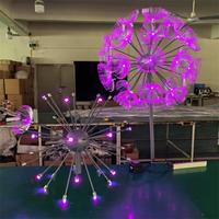 Dia 80cm RVB extérieur étanche LED pissenlit lampe jardin lumière parc paysage éclairage 3D Simulation de pissenlit lampe