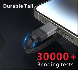 Cavo USB-C Intrecciato in Nylon di Alta Qualità per Ricarica Rapida 6A e Sincronizzazione Dati 1m 2m 120W Compatibile con Telefoni <span class=keywords><strong>Samsung</strong></span> e <span class=keywords><strong>Computer</strong></span> - Product Image 6