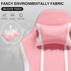 Vente en gros de chaise pivotante <span class=keywords><strong>PC</strong></span> de course de haute qualité personnalisable rose design ergonomique en cuir chaises de jeu inclinables pour la maison - Product Image 3