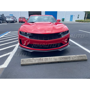 For Camaro SS 2016-2021/Camaro LS LT RS 2019-2021 Car Front Bumper Lip <b>Splitter</b> Spoiler Matte Black Glossy Black Carbon Look - Product Image 2