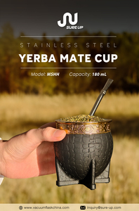 Bombilla antiescaldado de doble pared de 180ml de alta calidad, <span class=keywords><strong>Yerba</strong></span> aislada con <span class=keywords><strong>Mate</strong></span> argentino para taza de fiesta, agua potable con pajita - Product Image 2