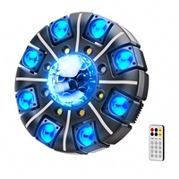 Luz de Efecto para Fiestas de 150W, Cabezal Móvil con Haz de Luz Rojo y Verde, Láser Estroboscópico, Control Remoto DMX512, para DJ, Discoteca, Bar, KTV, Navidad, Escenarios