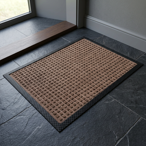 Tapete de Entrada Antideslizante, Resistente al Agua, Fácil de Limpiar, Delgado, para Interiores, con Base de Goma y Fibra Reciclada de Poliéster, Antibacteriano - Product Image 2