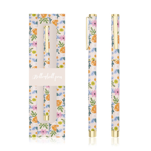 Ensemble de stylos à motif de fleurs personnalisées Emballage de logo à 360 degrés Impression par transfert de chaleur Largeur d'écriture de 0.7mm Boîte personnalisée incluse - Product Image 2